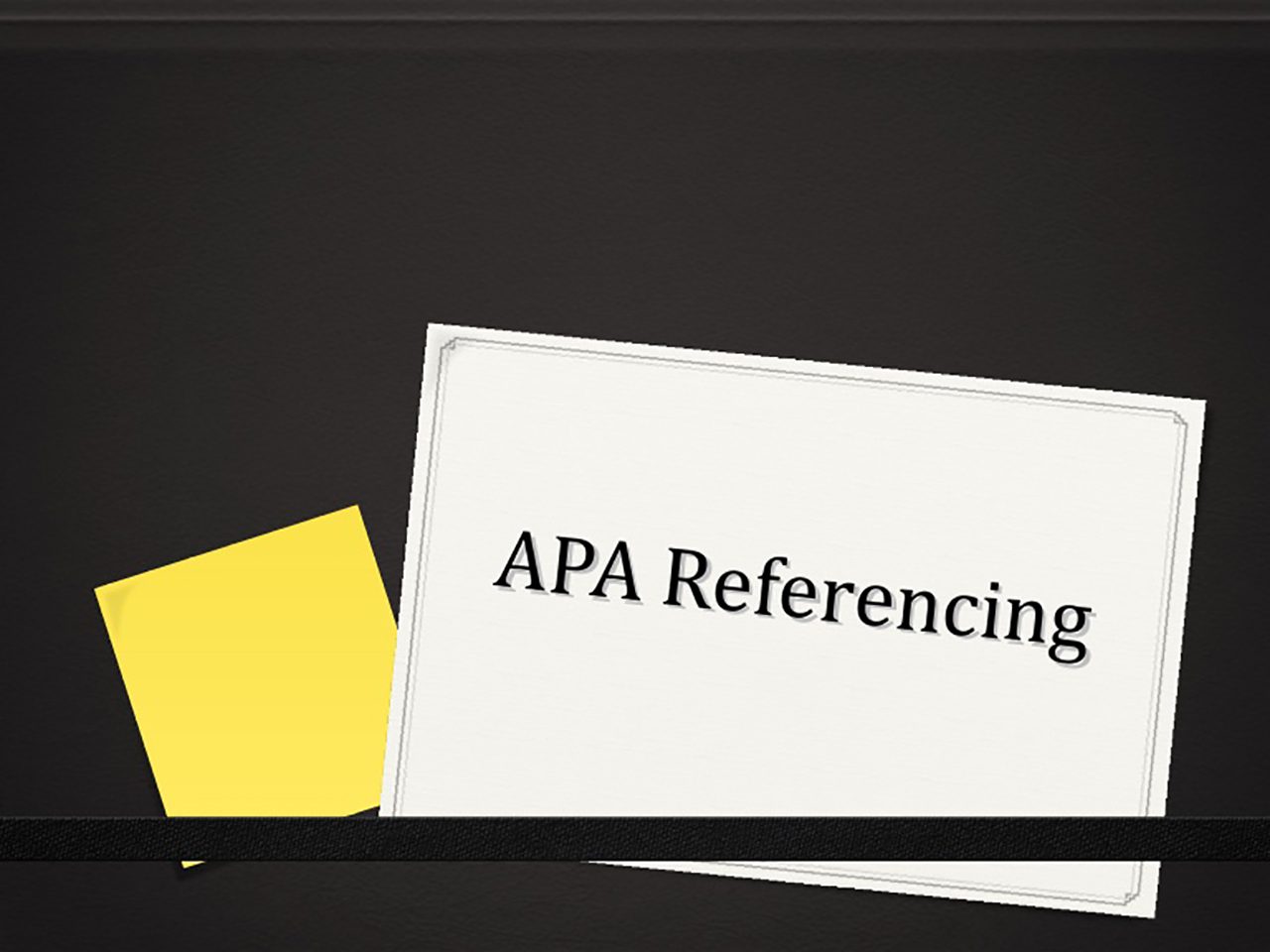 simple guide to APA Referencing