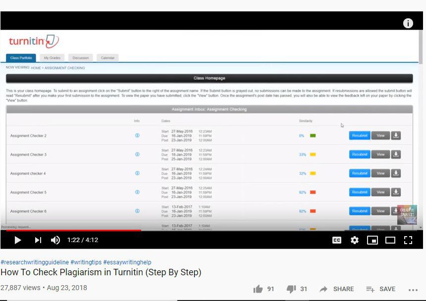 how to check plagiarism in turnitin