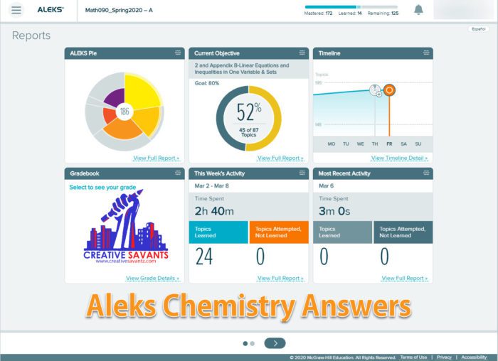 Aleks Chemistry Answers