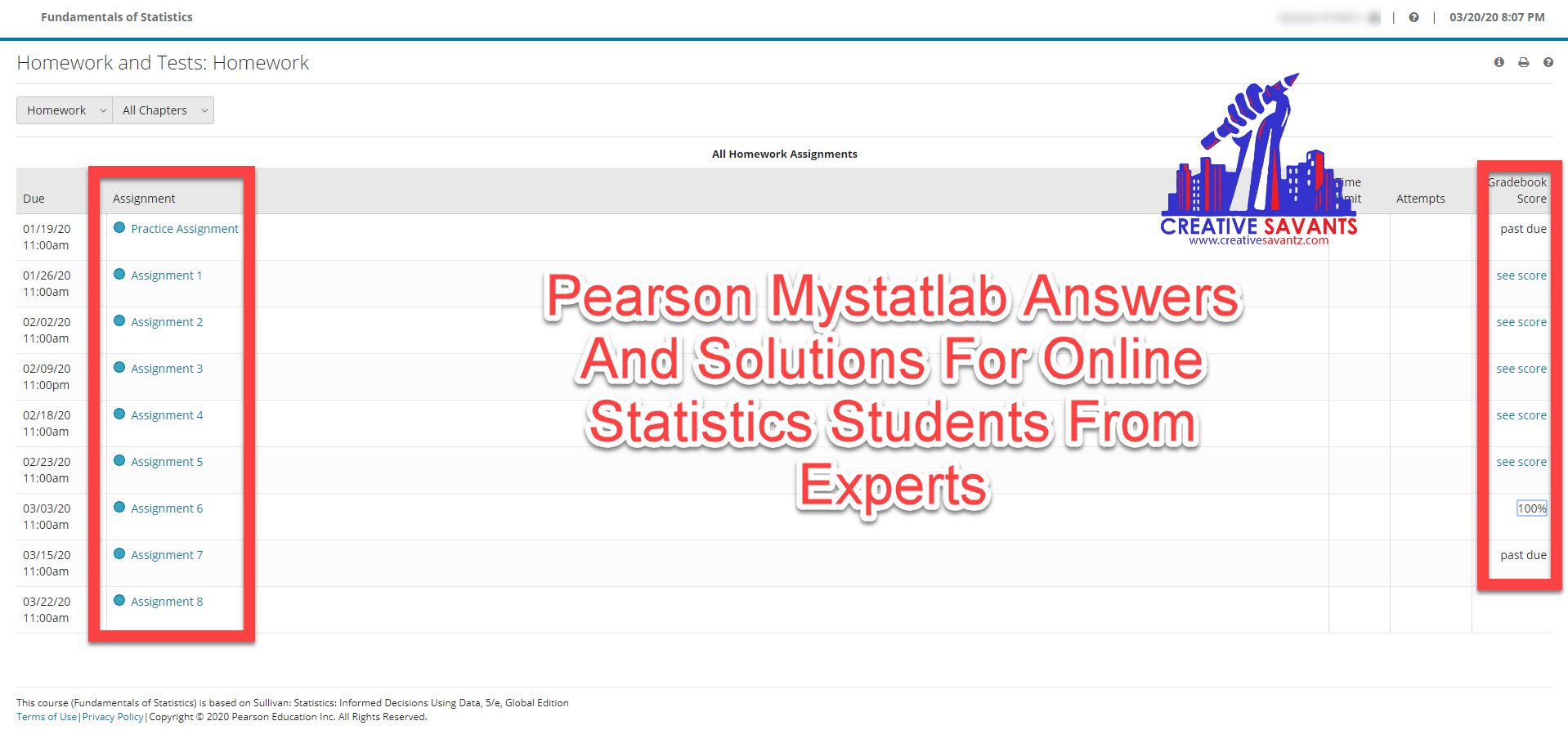 pearson mystatlab answers