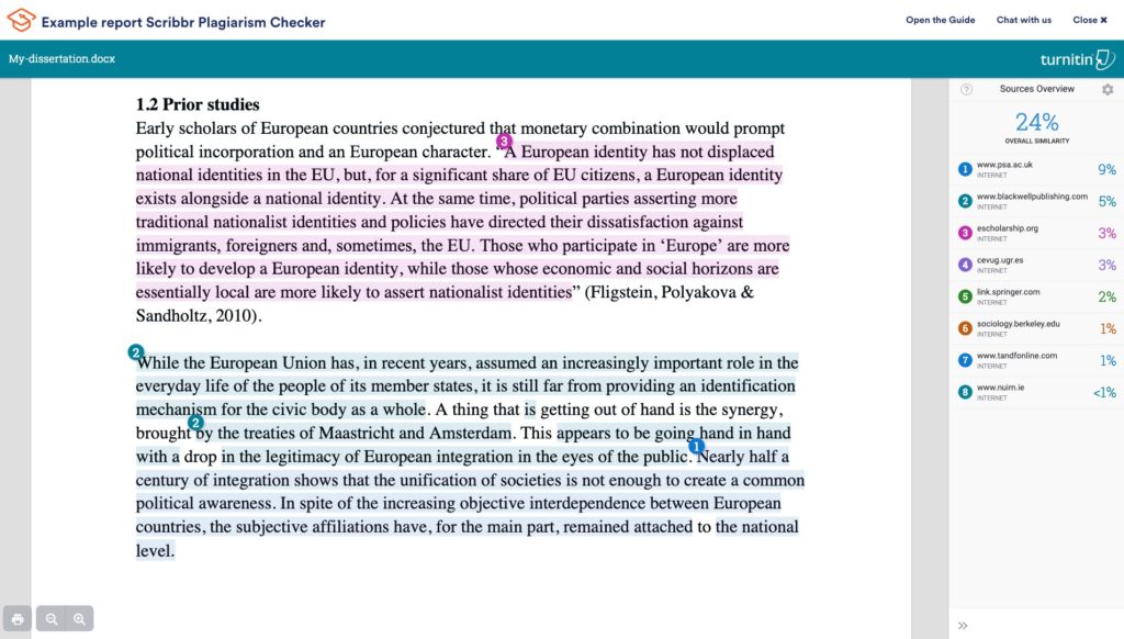 scribbr plagiarism checker