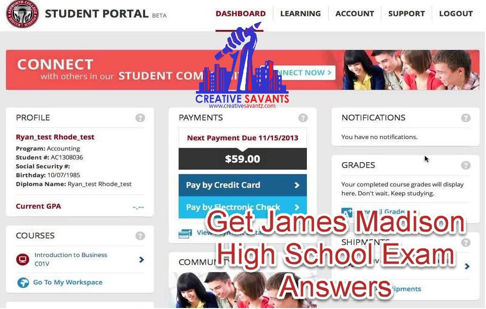 Get James Madison High School Exam Answers