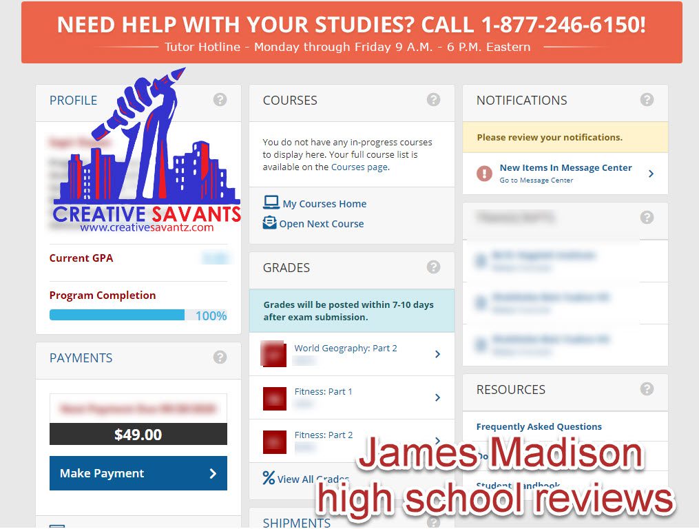 James Madison high school reviews