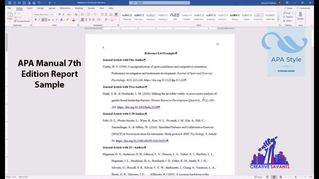 Apa Format 7th Edition Example Pdf