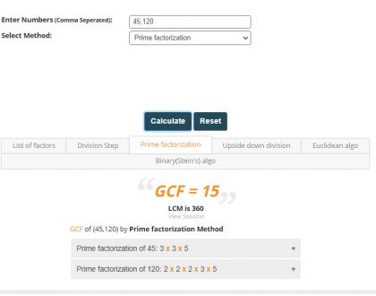 GCF Finder