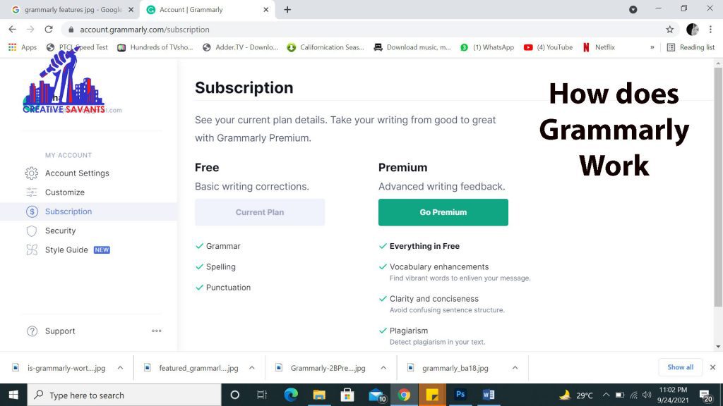 How does grammarly work