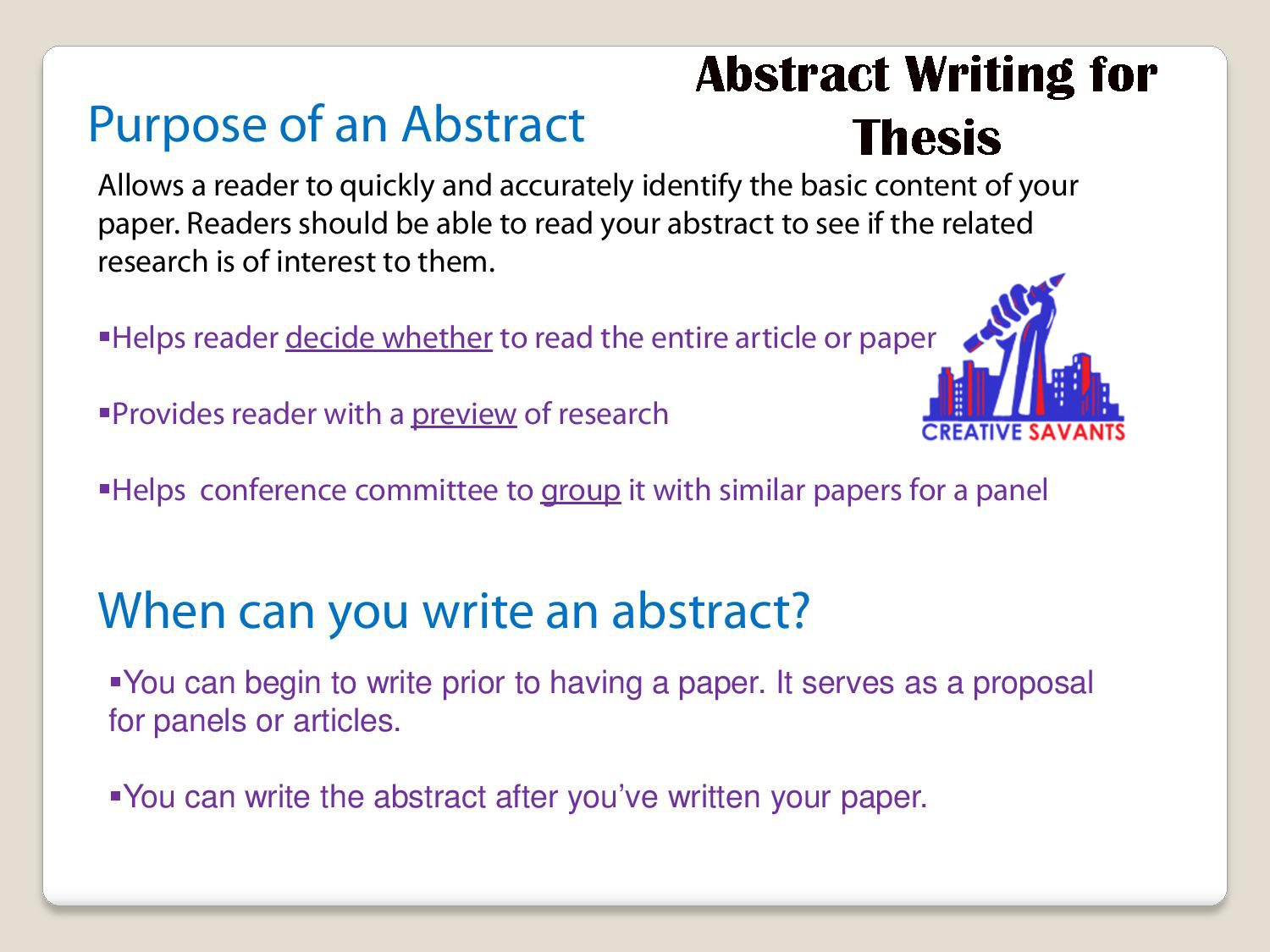 abstract writing