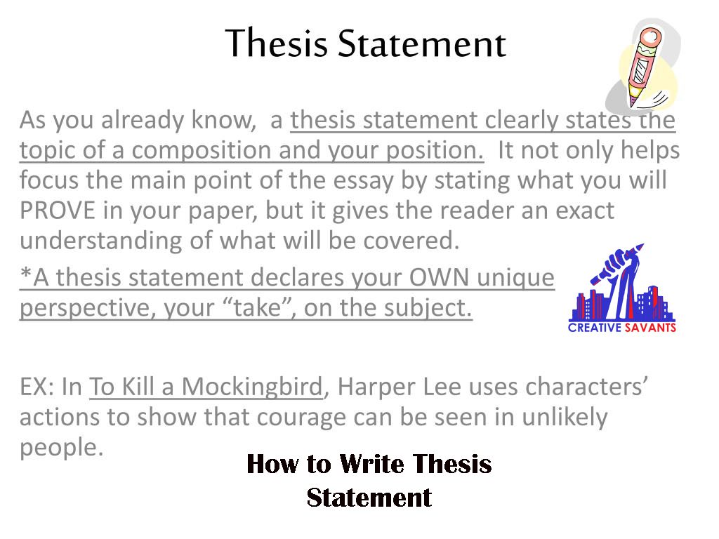 how to write a thesis statement