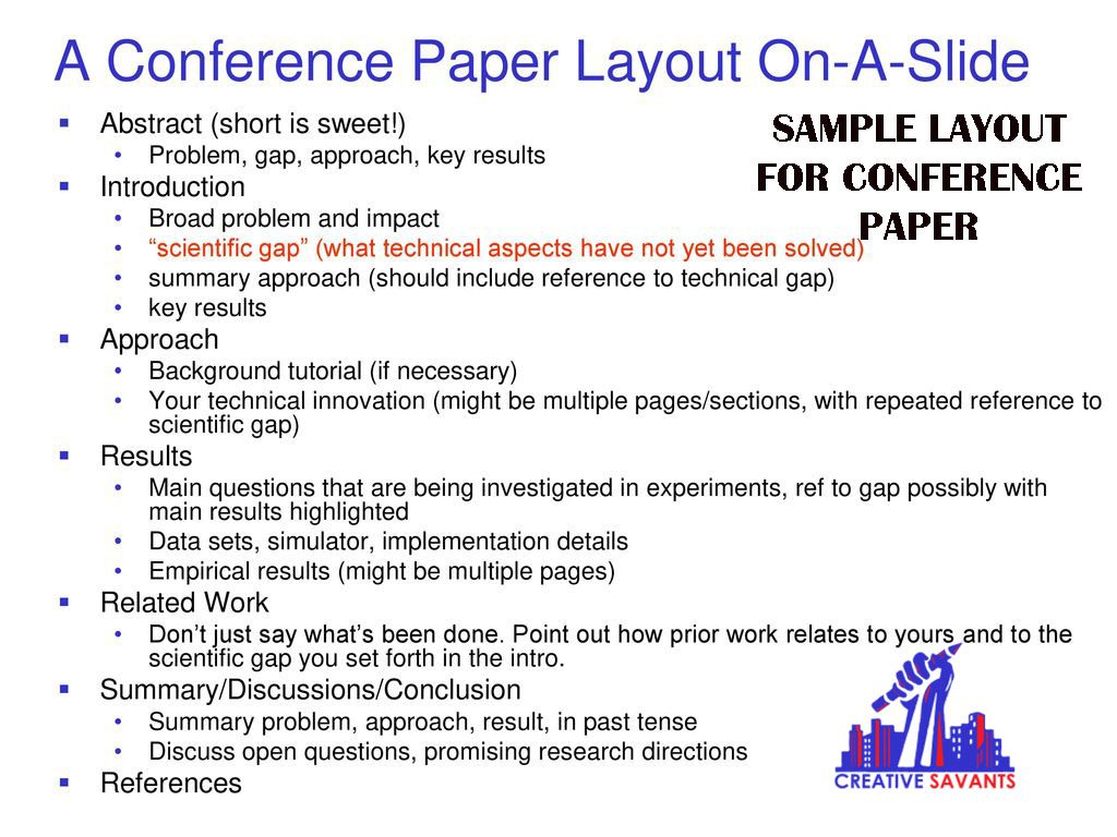 conference paper layout on a side