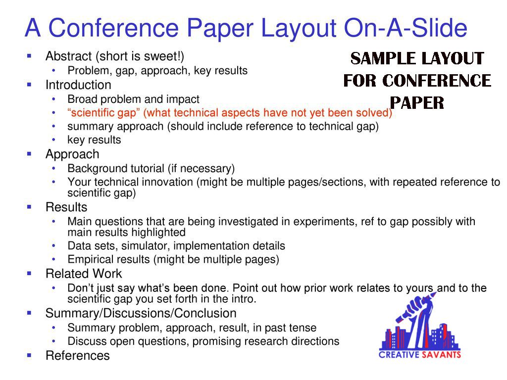 how to present a research paper at a conference