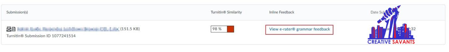 turnitin status bar