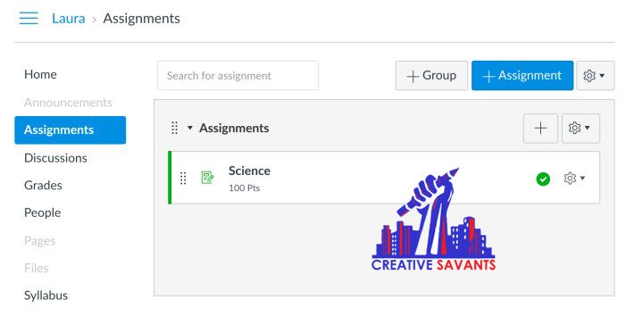Turnitin enabled assignment through Canvas