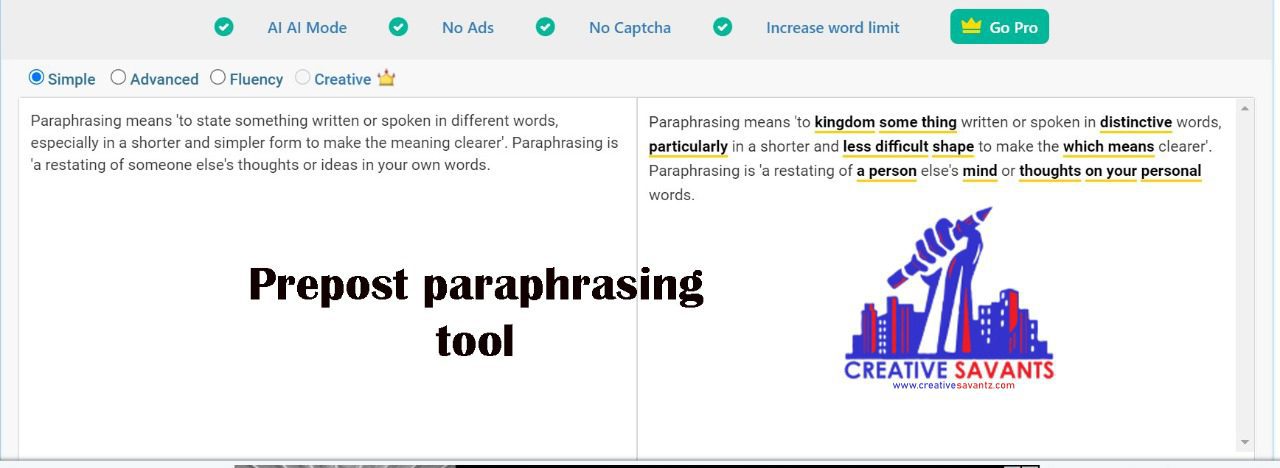 prepost paraphrasing tool