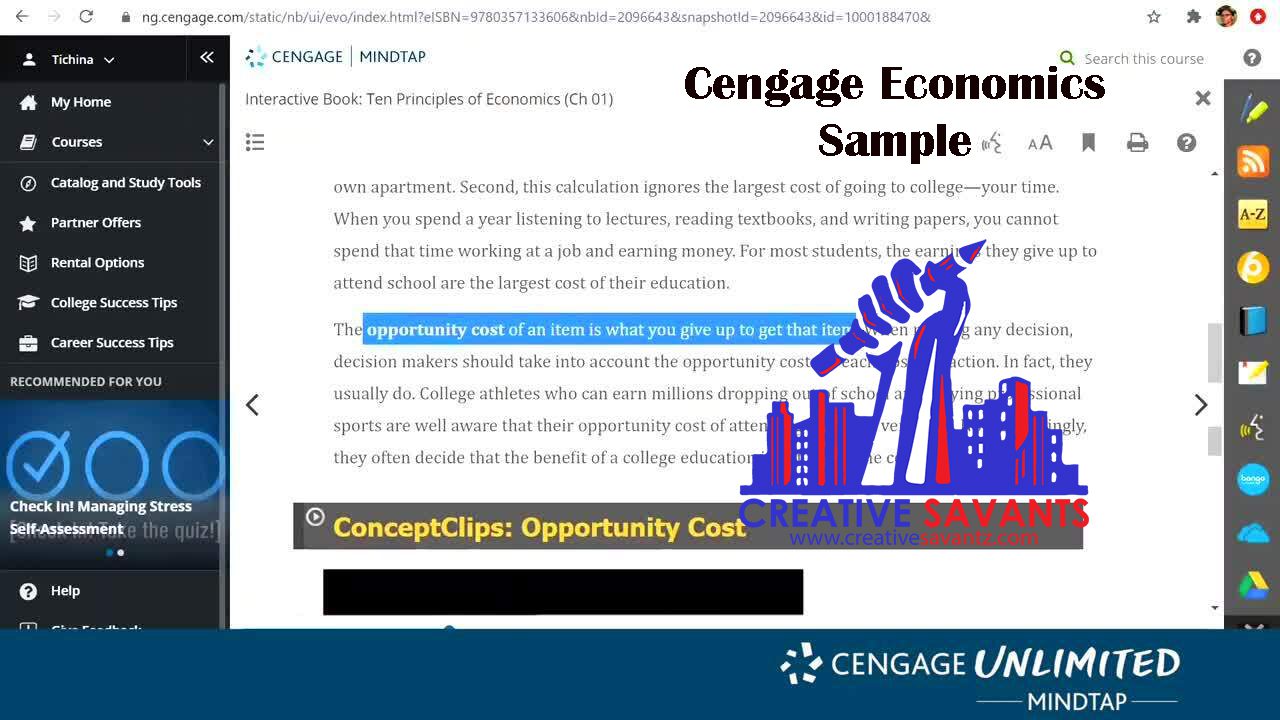 Cengage economics sample