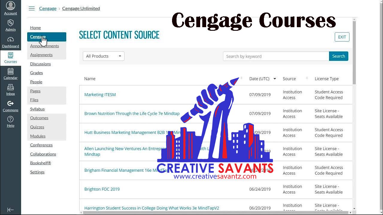 Cengage courses