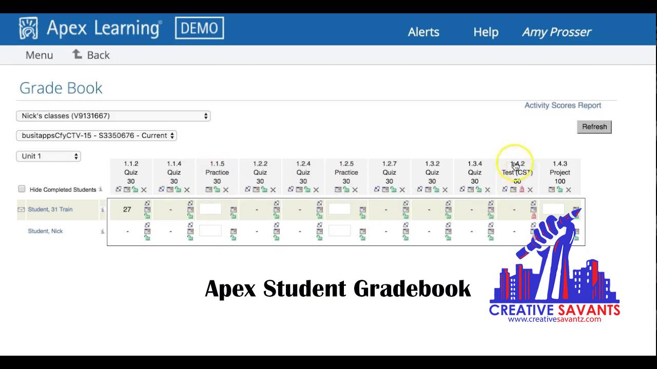 Apex Student Gradebook