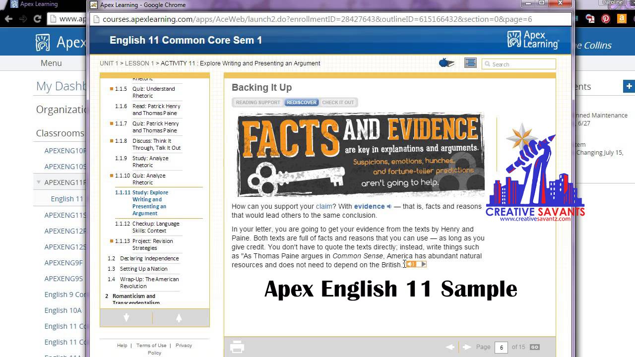 Apex english 11