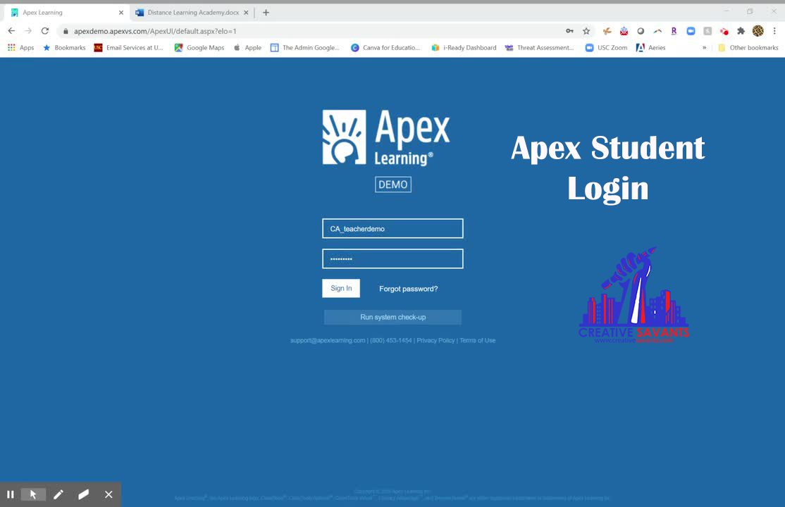 Apex student portal
