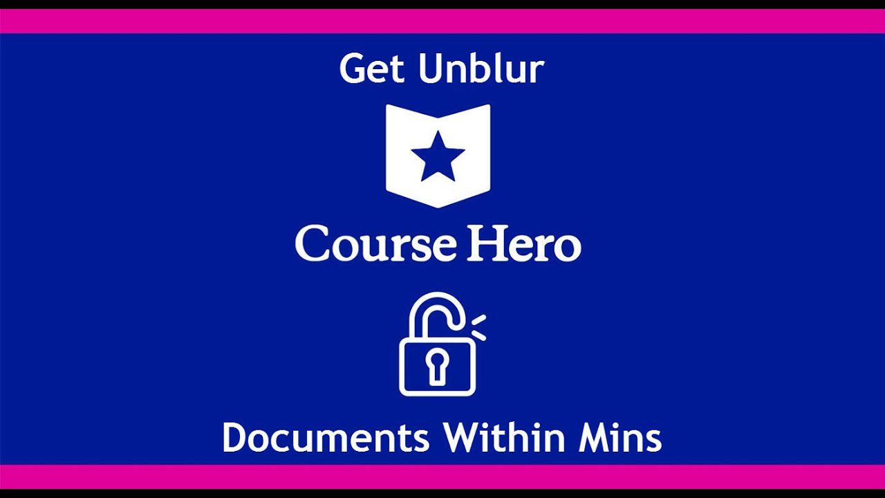 Unblur Course Hero Document, Answers, Images or Text for Free 