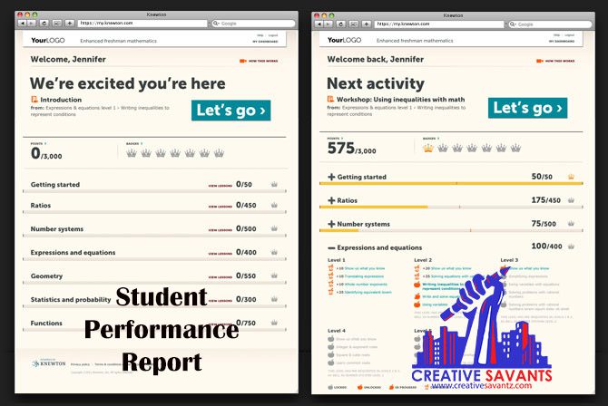 Knewton student report