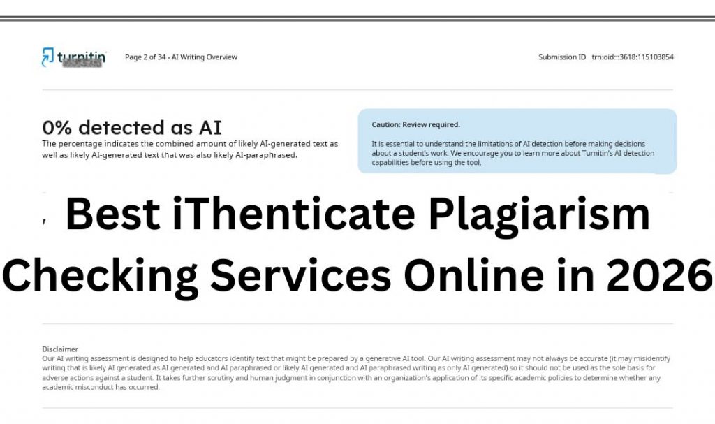 Best iThenticate Plagiarism Checking